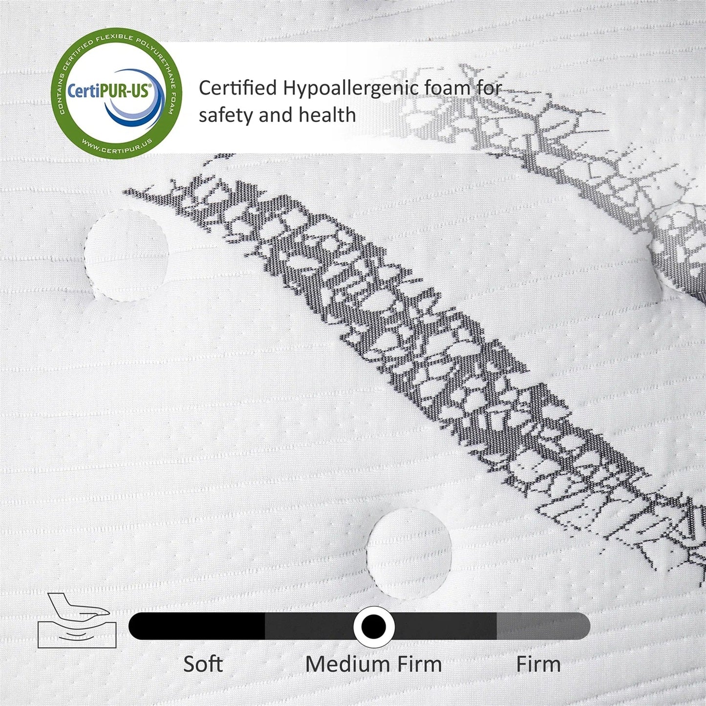 Materasso in schiuma memory foam con gel ibrido da 30 cm (12 pollici) in confezione.