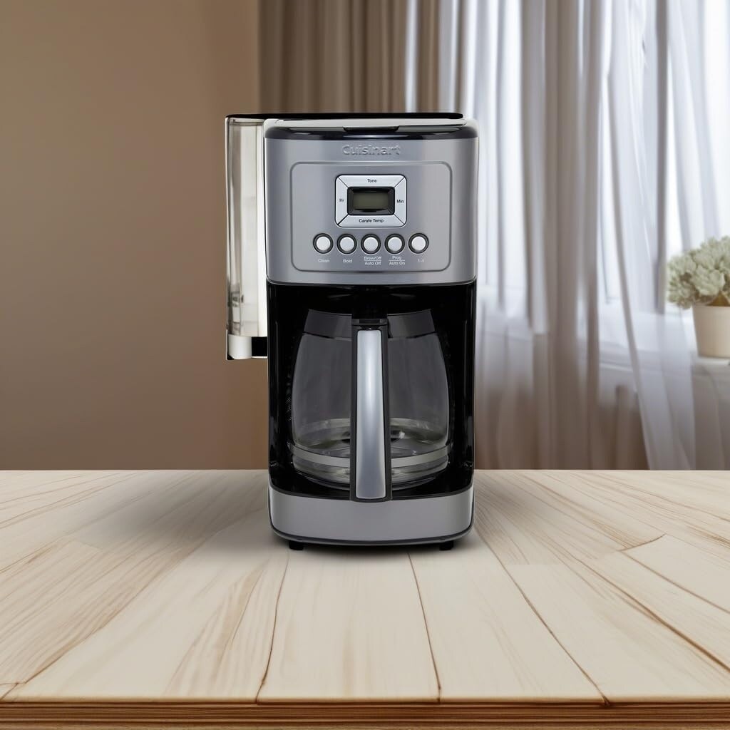 Macchina per caffè automatica da 14 tazze, brocca di vetro, controllo dell'intensità del caffè, acciaio inossidabile color grigio scuro