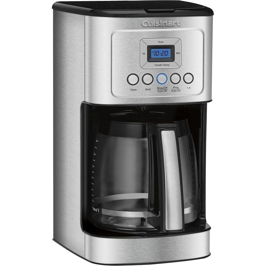 Macchina per caffè in acciaio inossidabile da 14 tazze, brocca in vetro, completamente automatica, controllo della forza del caffè.