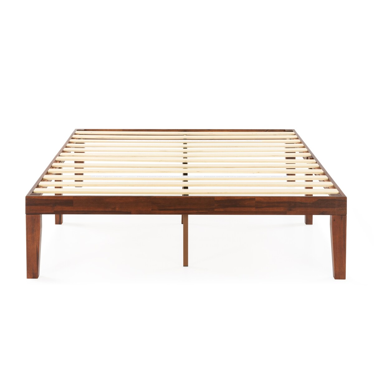 Struttura letto a piattaforma in legno massello da 16 pollici, disponibile in diverse finiture.