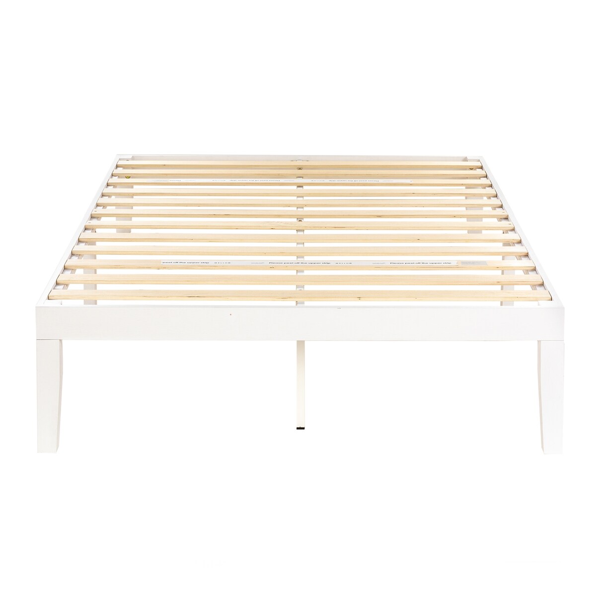 Struttura letto a piattaforma in legno massello da 16 pollici, disponibile in diverse finiture.