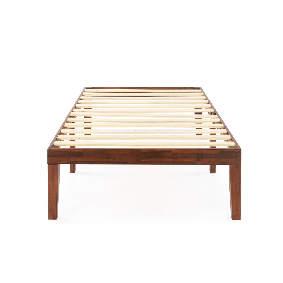 Struttura letto a piattaforma in legno massello da 16 pollici, disponibile in diverse finiture.