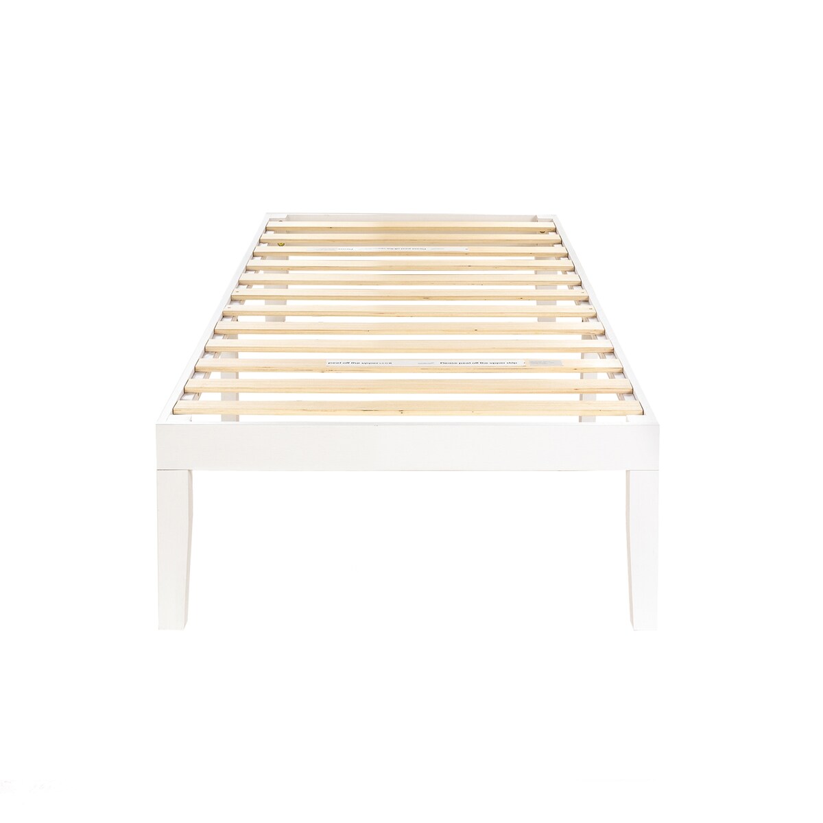 Struttura letto a piattaforma in legno massello da 16 pollici, disponibile in diverse finiture.