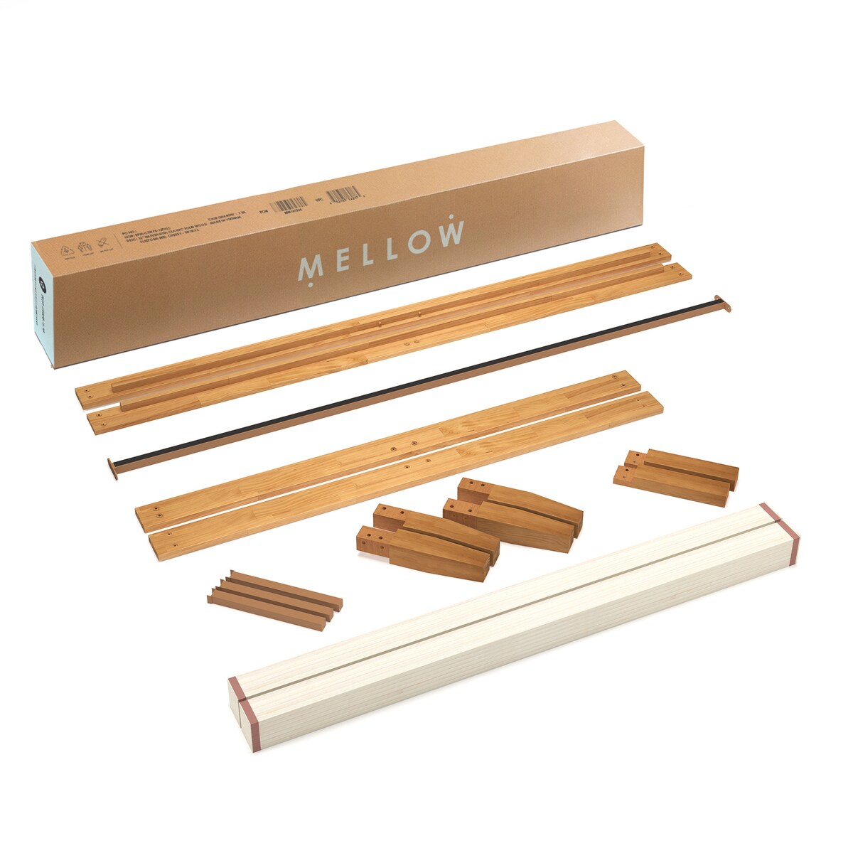 Struttura letto a piattaforma in legno massello da 16 pollici, disponibile in diverse finiture.