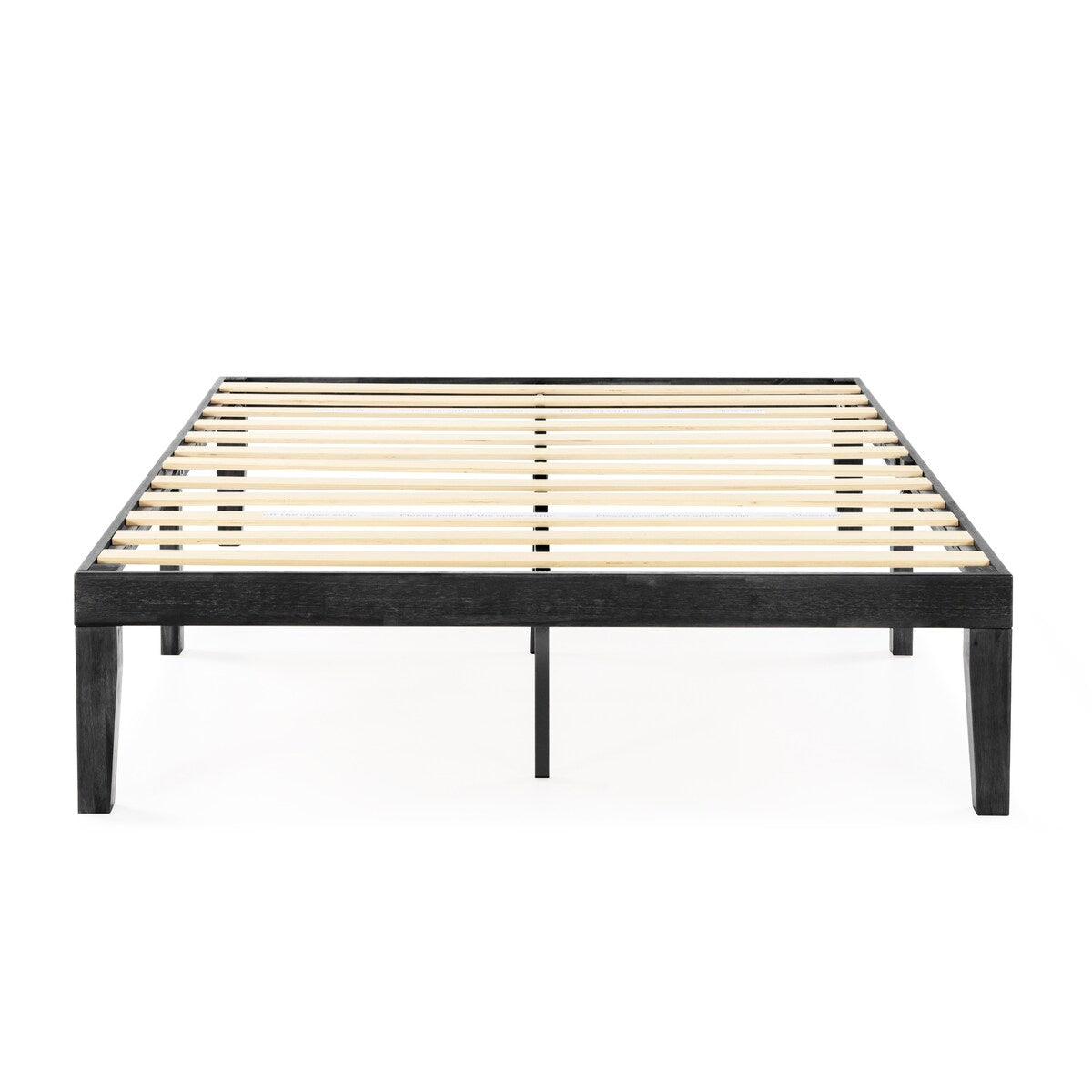 Struttura letto a piattaforma in legno massello da 16 pollici, disponibile in diverse finiture.