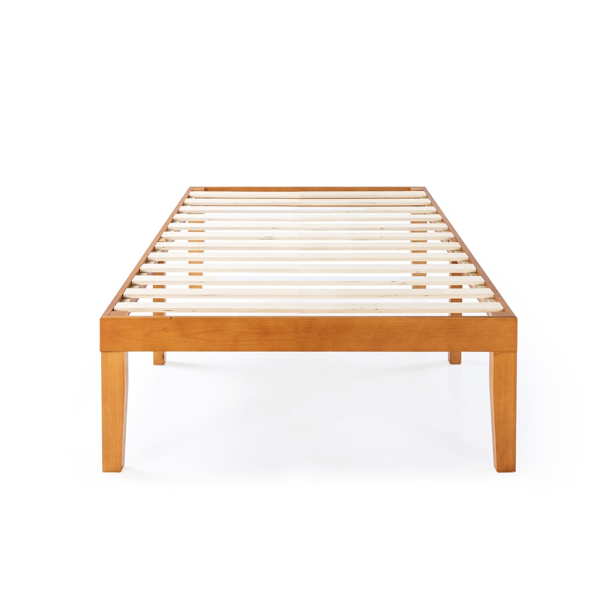 Struttura letto a piattaforma in legno massello da 16 pollici, disponibile in diverse finiture.