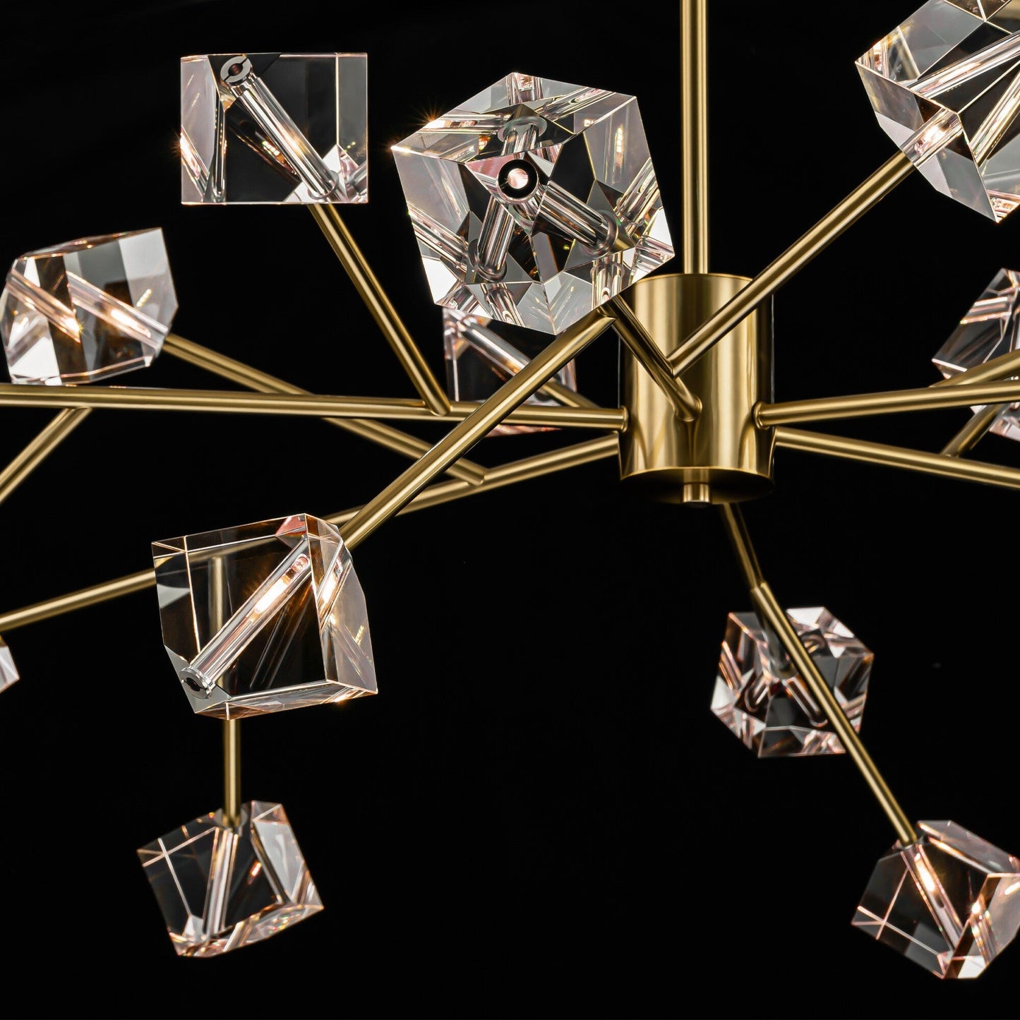 Lampadario a LED lineare a goccia di cristallo Sputnik, stile moderno e lussuoso, con 18 luci, ideale per sala da pranzo/soggiorno.