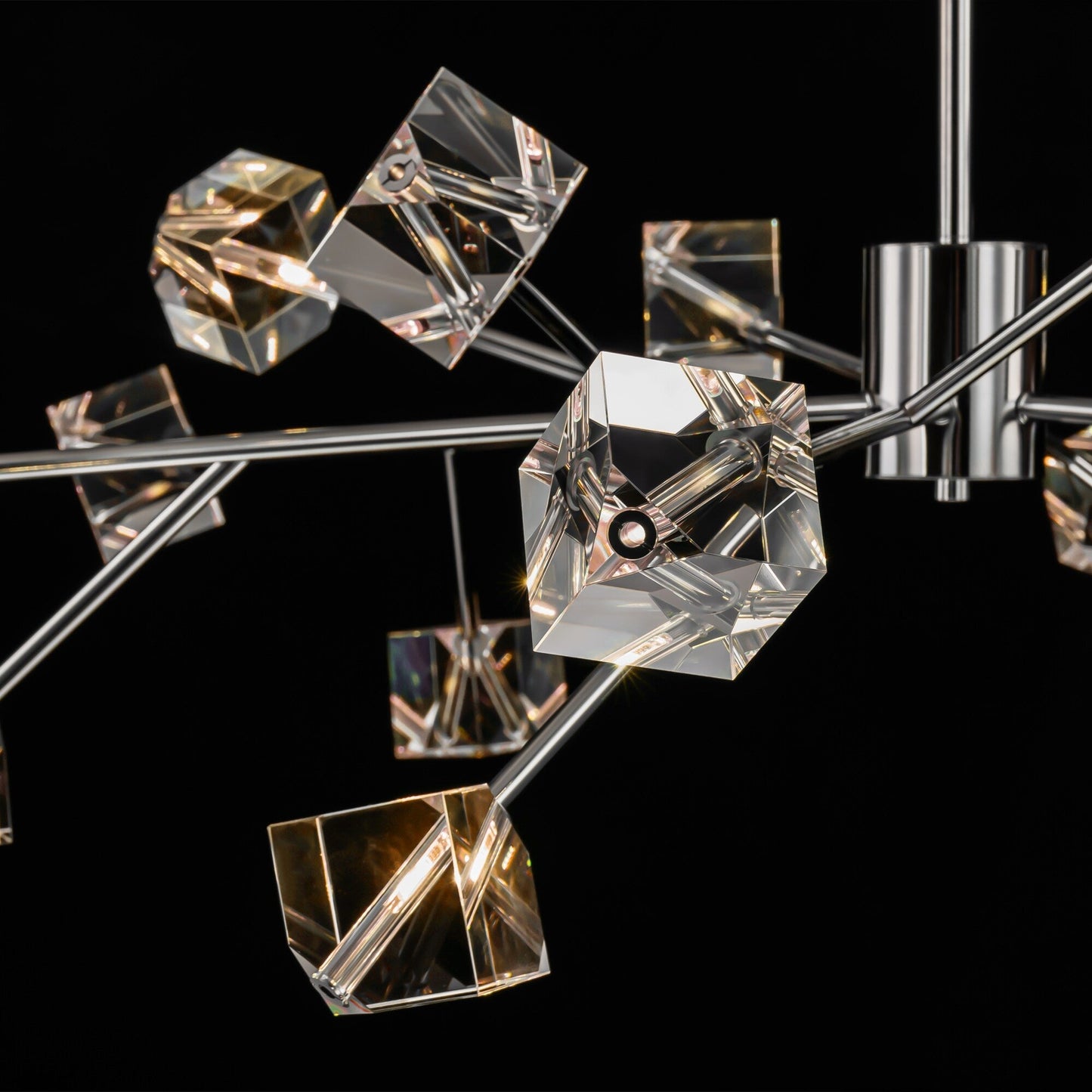 Lampadario a LED lineare a goccia di cristallo Sputnik, stile moderno e lussuoso, con 18 luci, ideale per sala da pranzo/soggiorno.