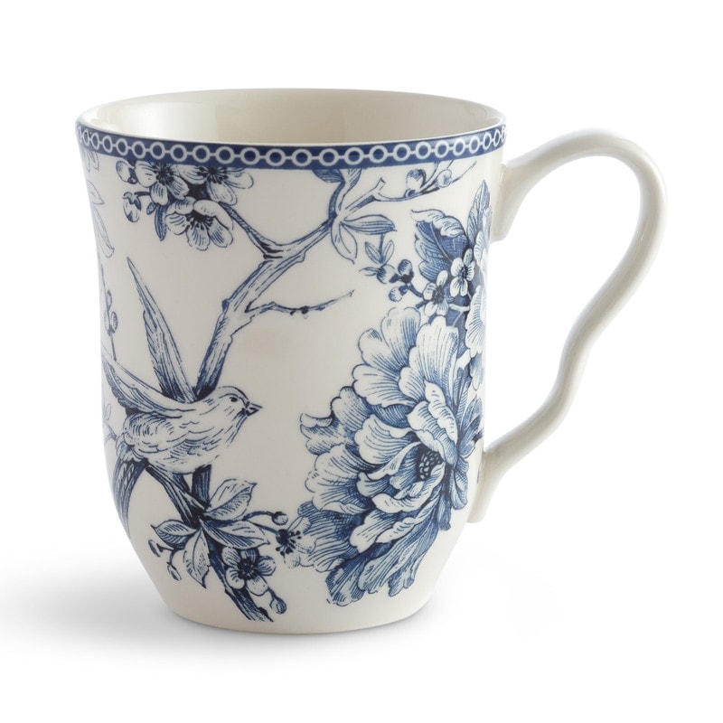 Servizio da tavola in porcellana 222 Fifth Adelaide da 16 pezzi, blu