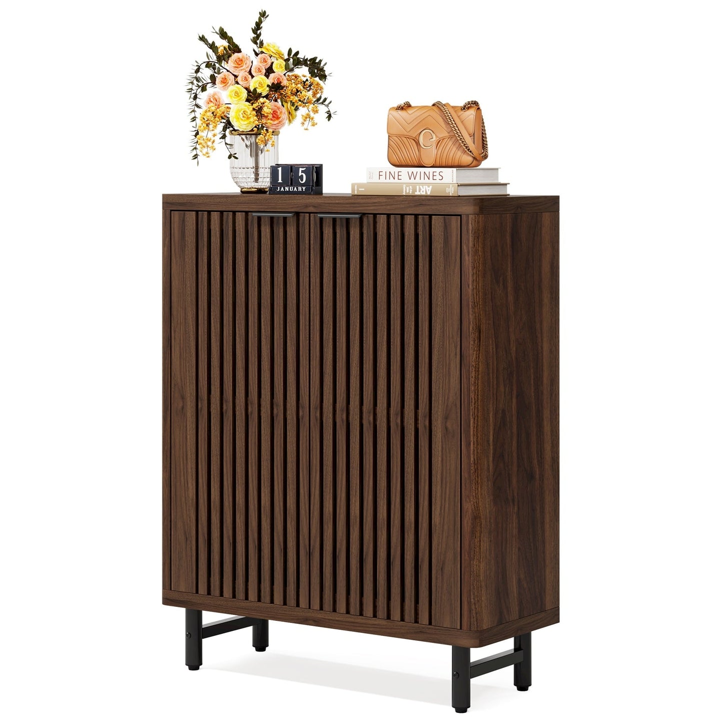 Mobile porta scarpe con anta per 24 paia, per ingresso e soggiorno