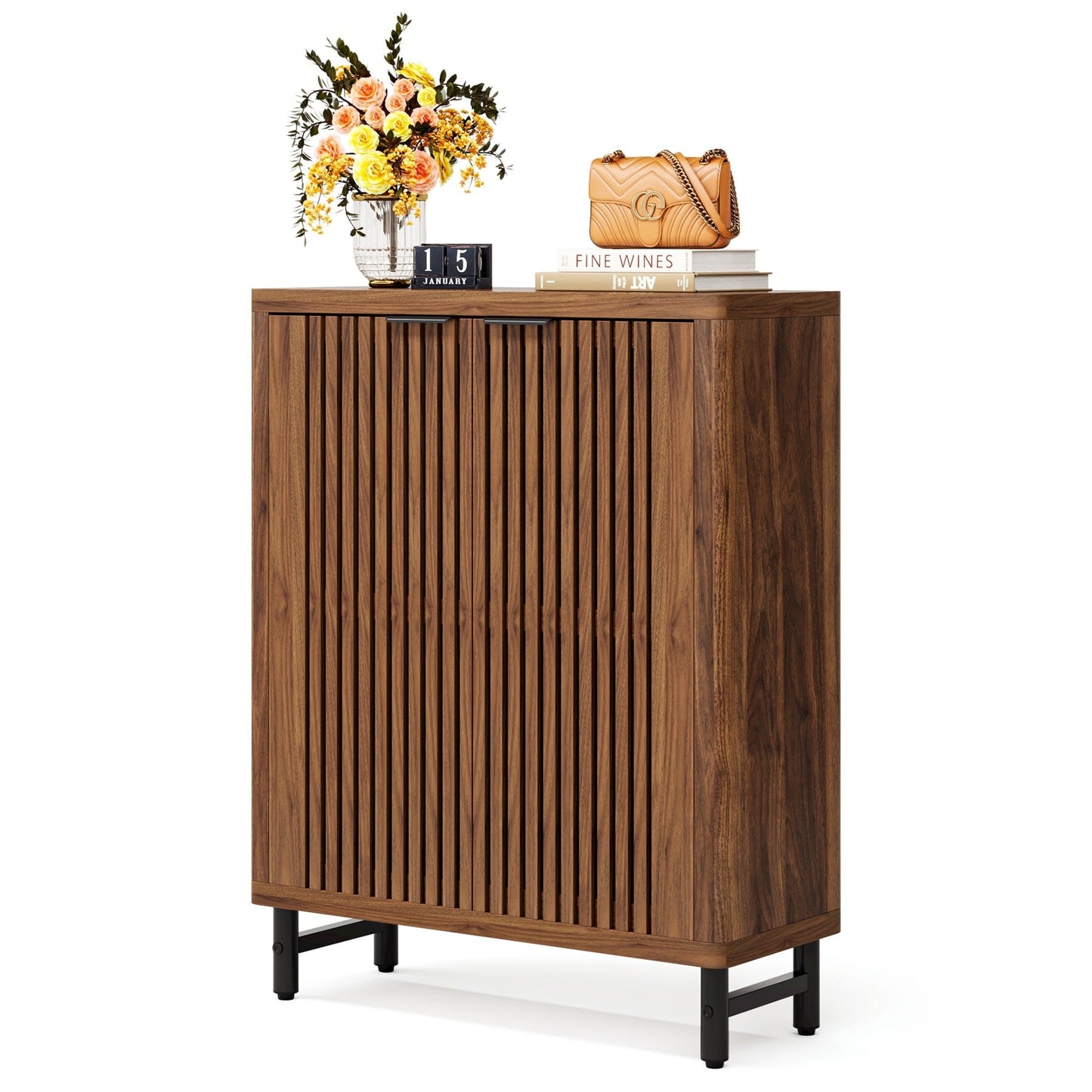 Mobile porta scarpe con anta per 24 paia, per ingresso e soggiorno