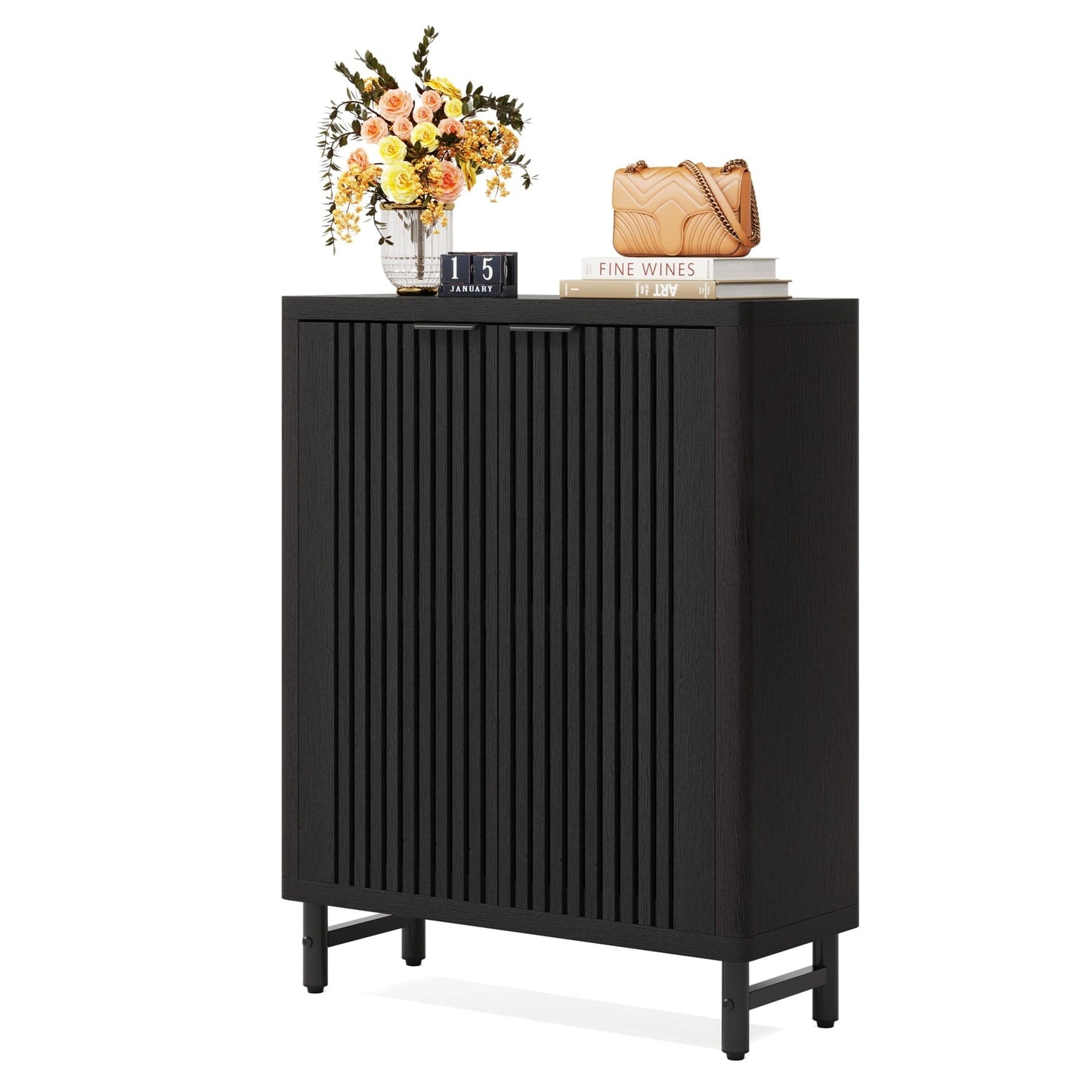 Mobile porta scarpe con anta per 24 paia, per ingresso e soggiorno