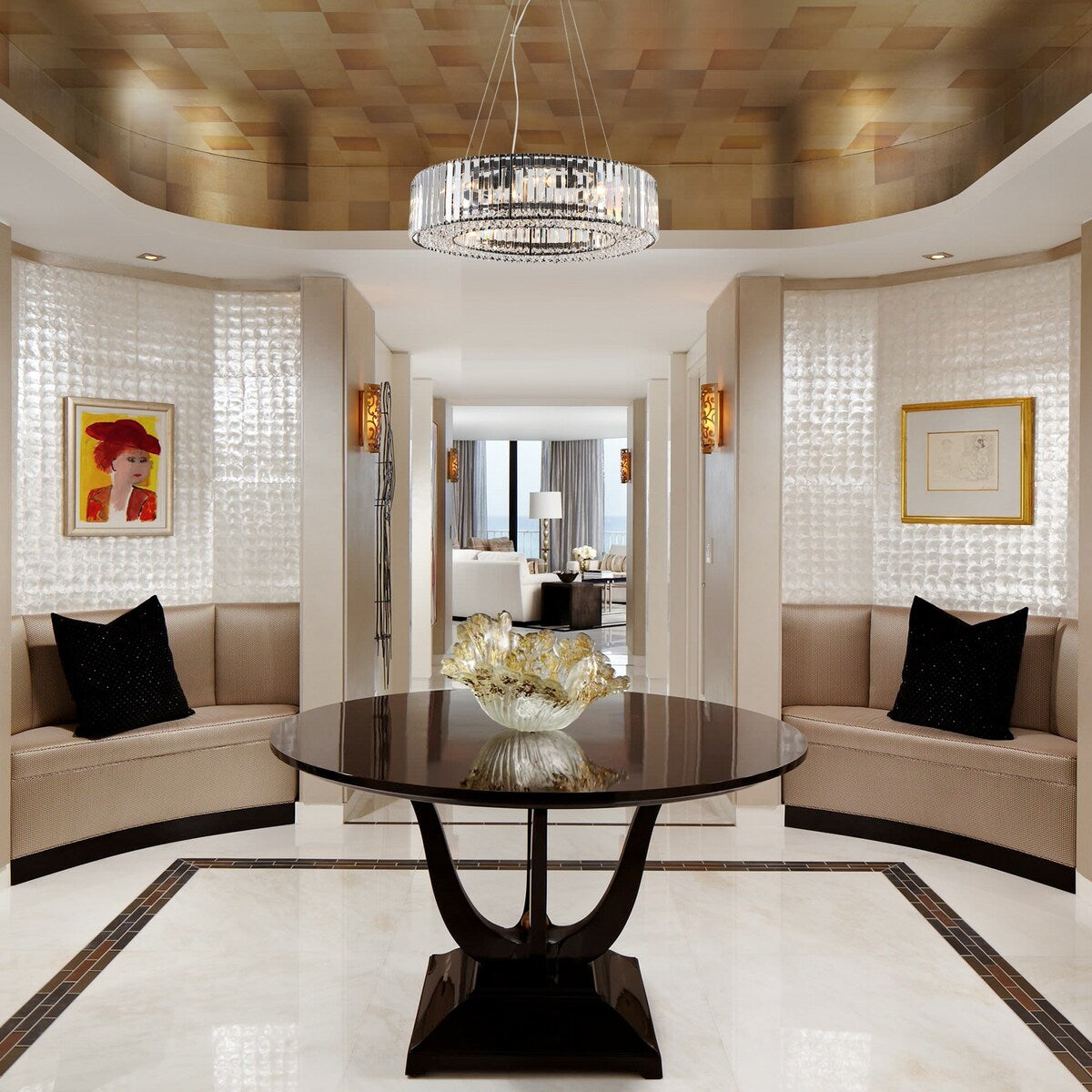 Lampadario a 8 luci da 63 cm (24,8 pollici) in stile farmhouse, lampadario di cristallo, lampadario a tamburo per sala da pranzo, soggiorno, camera da letto e cucina.