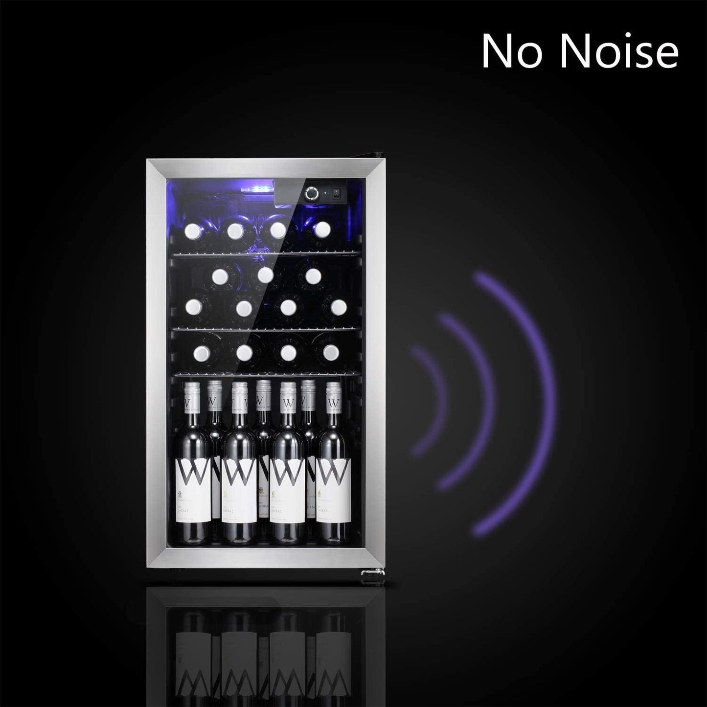 Frigorifero/dispensatore per bevande, mini frigorifero per vino da 26 bottiglie - 17.52*19.29*31.18 pollici
