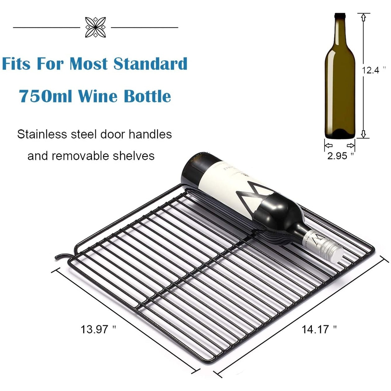 Frigorifero/dispensatore per bevande, mini frigorifero per vino da 26 bottiglie - 17.52*19.29*31.18 pollici