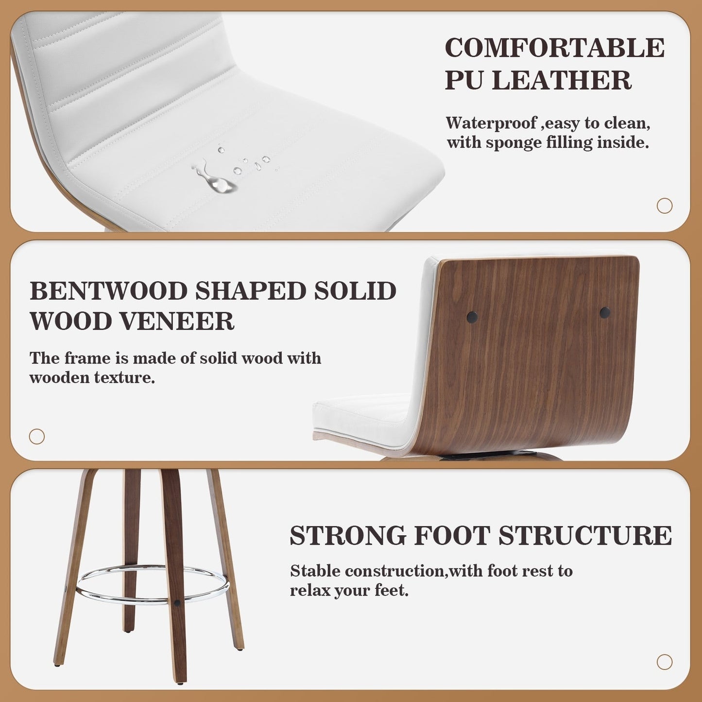 26/29 sgabelli da bar/cucina girevoli in similpelle, set da 2/3 pezzi