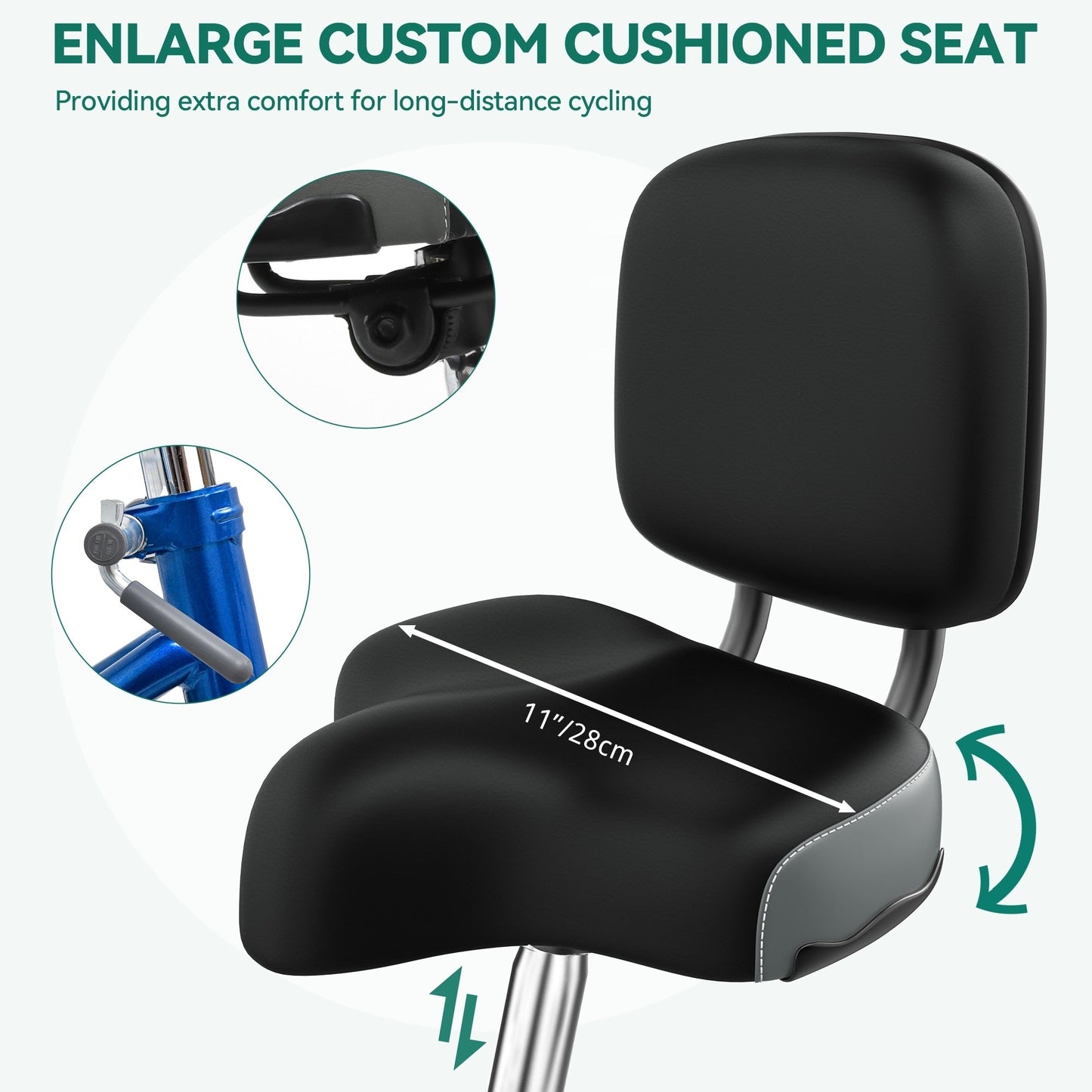 Bicicletta triciclo per adulti da 26 pollici, 3 ruote, 7 velocità.