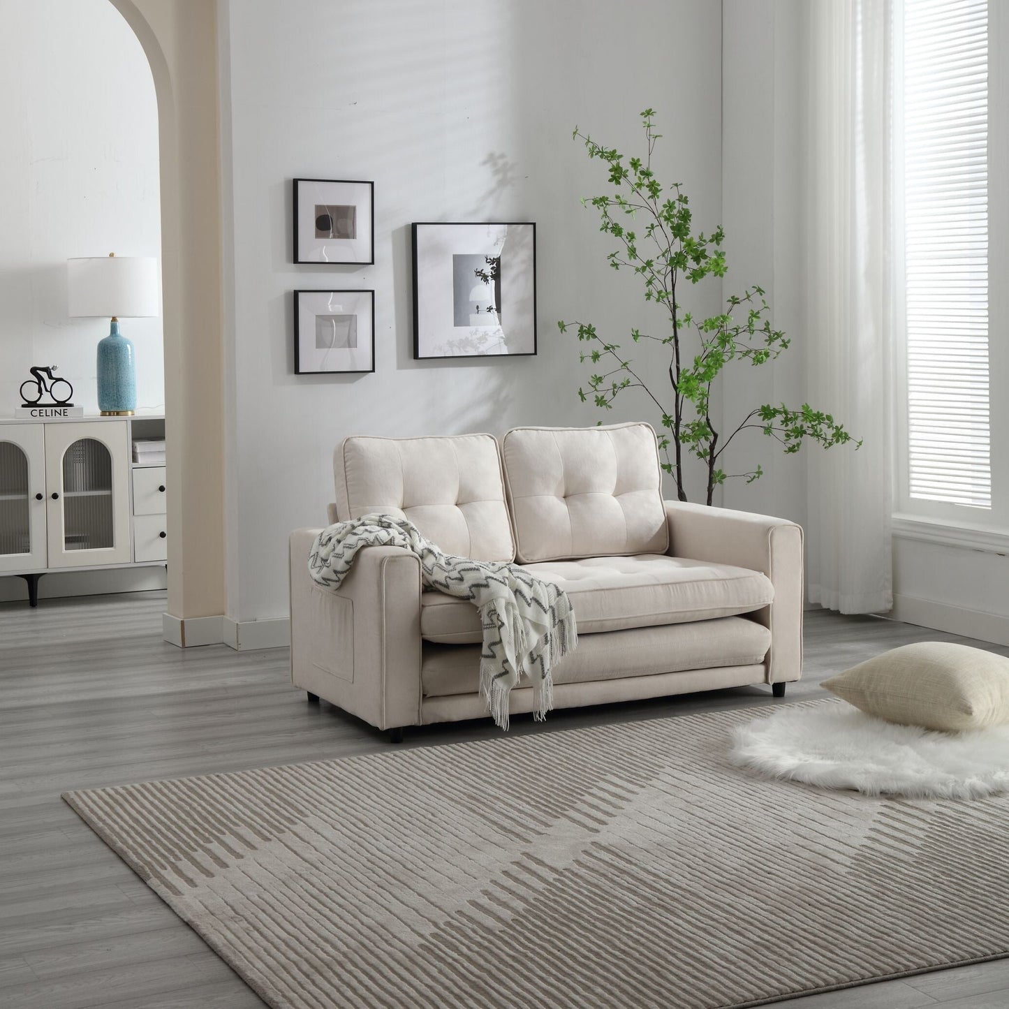 Divano letto futon trasformabile a 3 pieghe