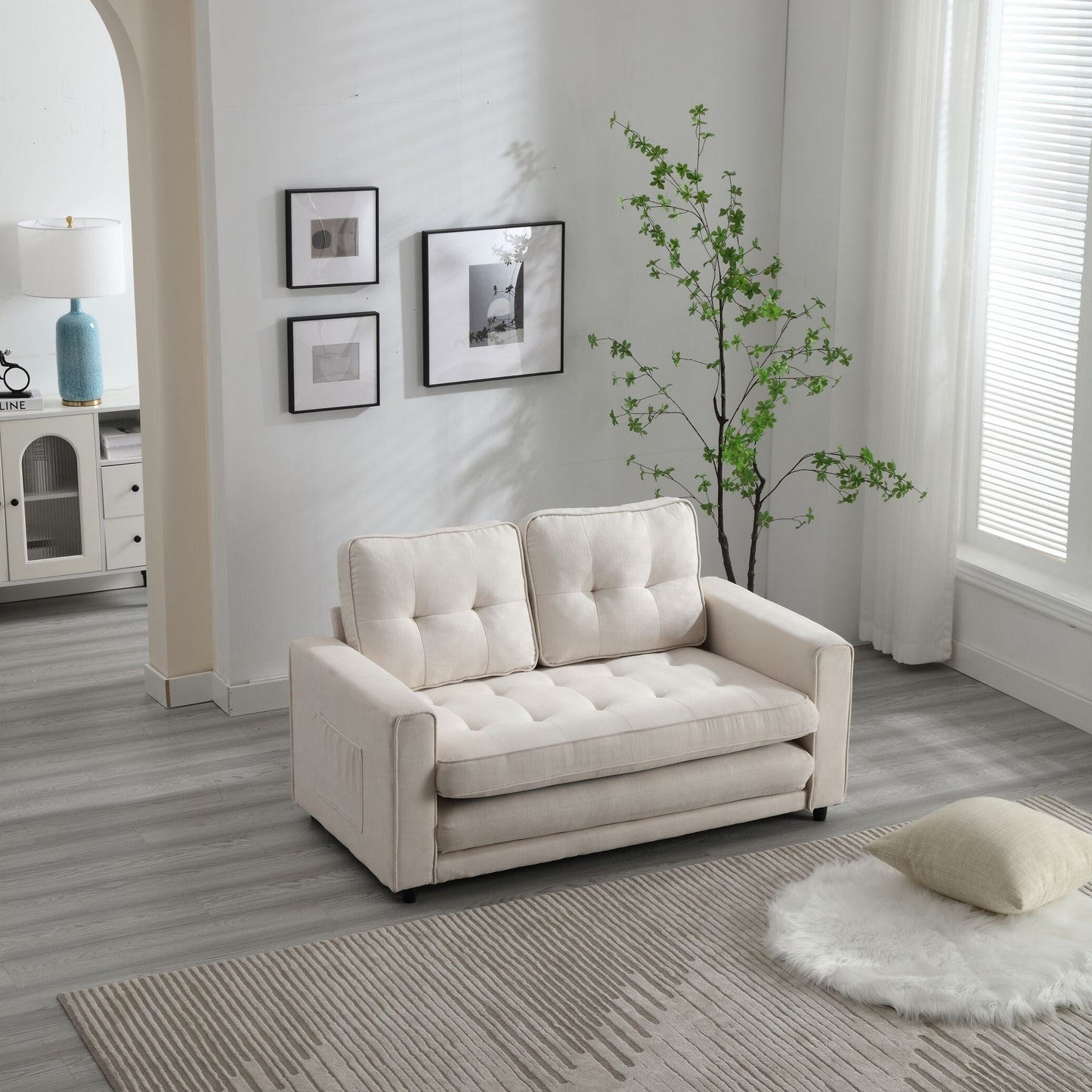 Divano letto futon trasformabile a 3 pieghe