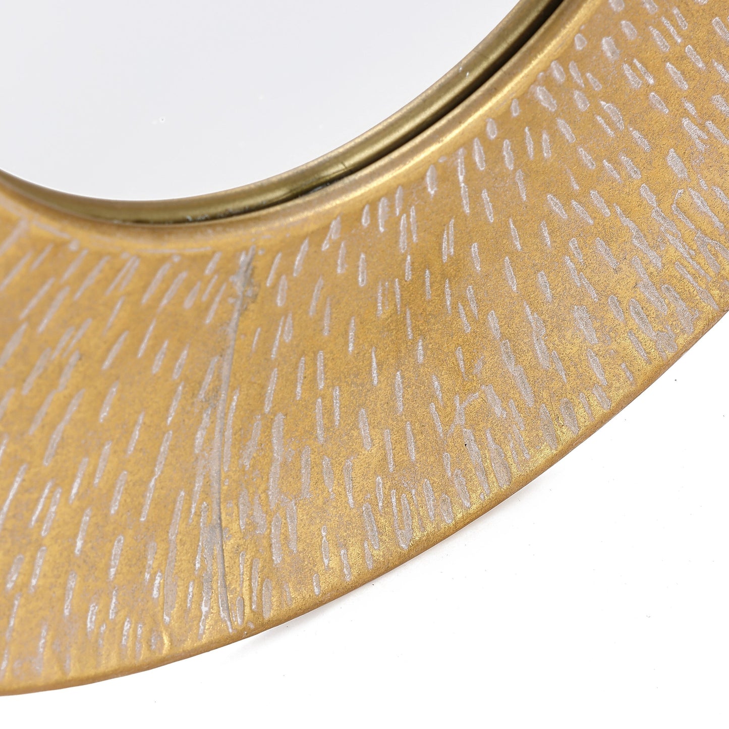 Set di 3 specchi da parete rotondi in metallo dorato - Diametro 22,25 x 2,36 D (altezza)