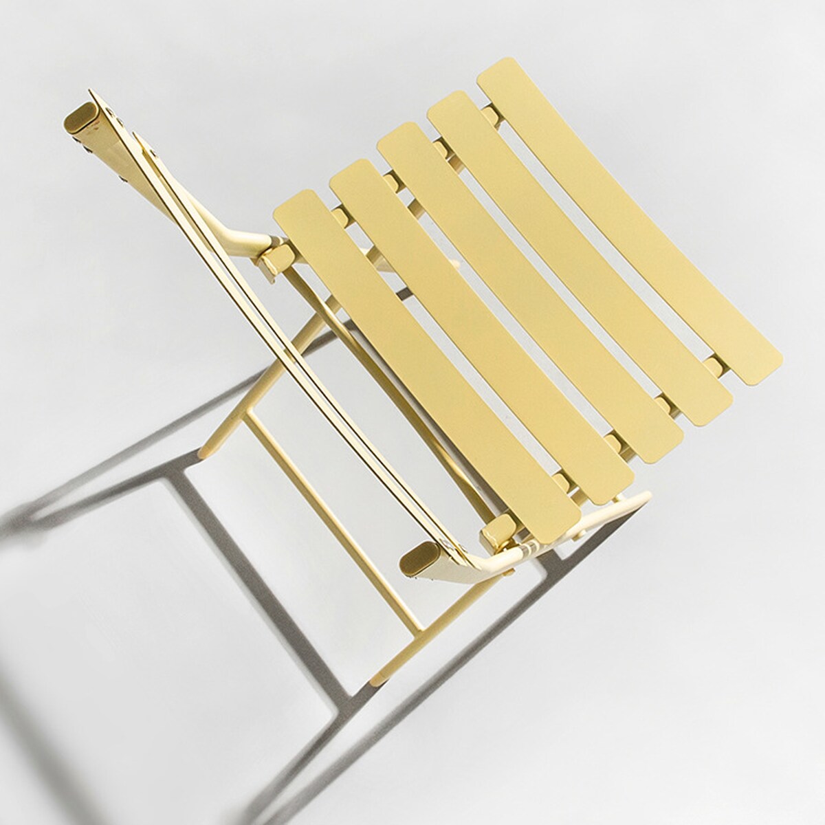 Set da giardino minimalista da 3 pezzi, pieghevole, con tavolo quadrato e sedie - 3 pezzi