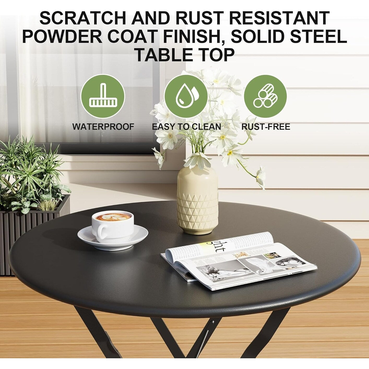 Set da Bistro da Esterno a 3 Pezzi