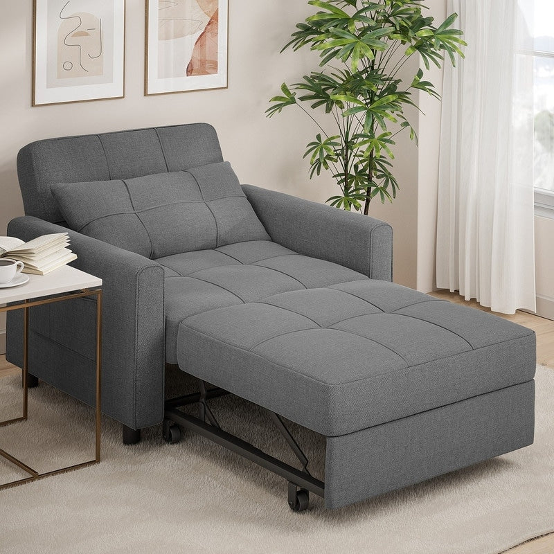 Divano letto trasformabile 3-in-1, divano letto estraibile, letto pieghevole convertibile per soggiorno