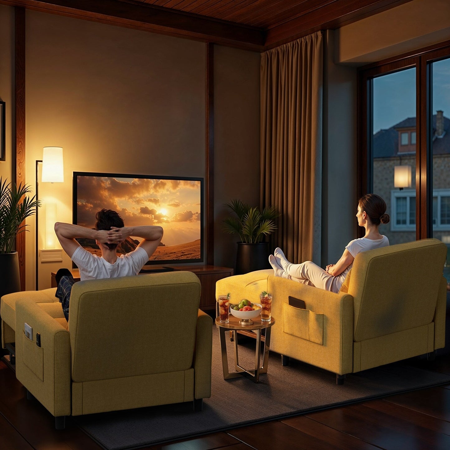 Divano letto trasformabile 3-in-1, divano letto estraibile, letto pieghevole convertibile per soggiorno