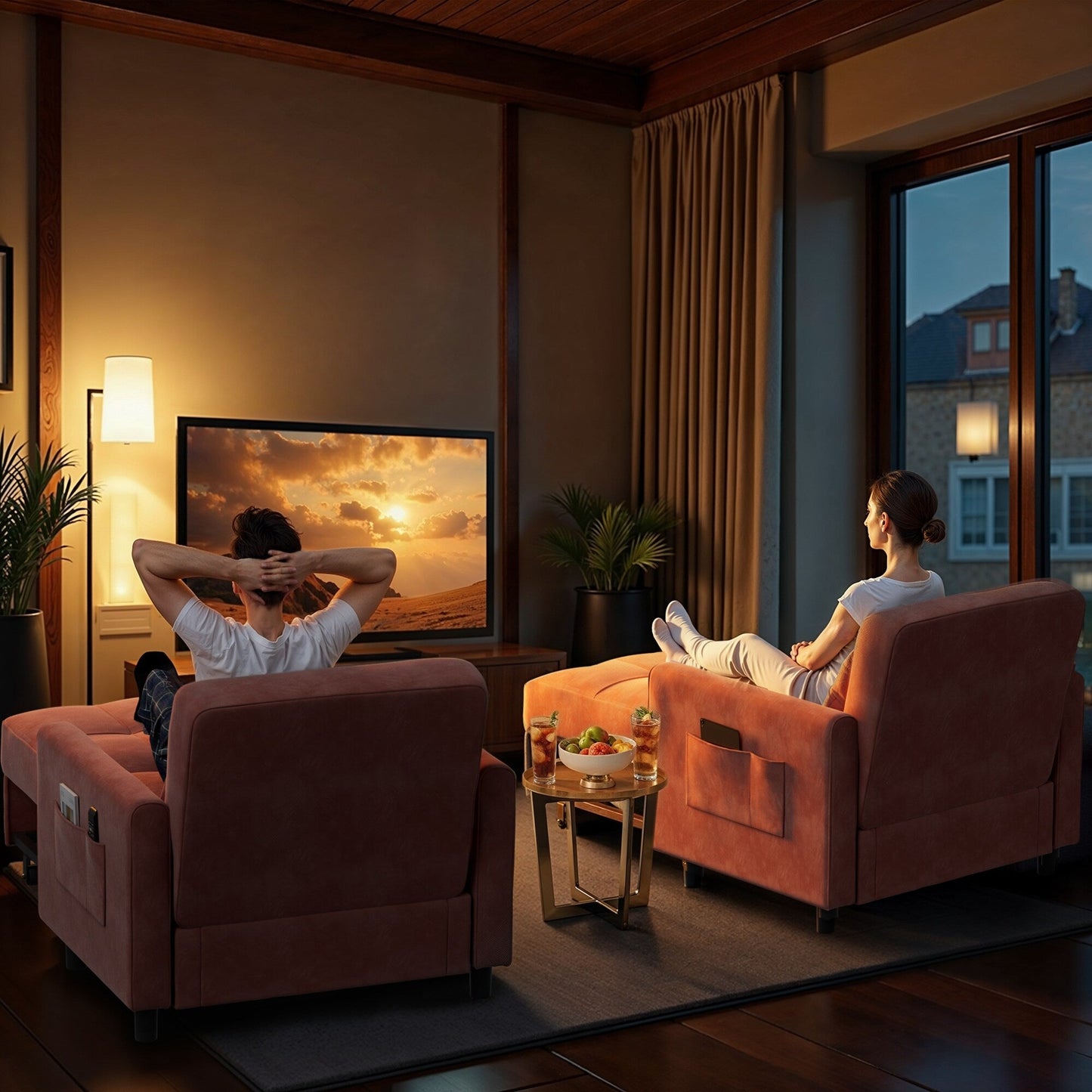 Divano letto trasformabile 3-in-1, divano letto estraibile, letto pieghevole convertibile per soggiorno