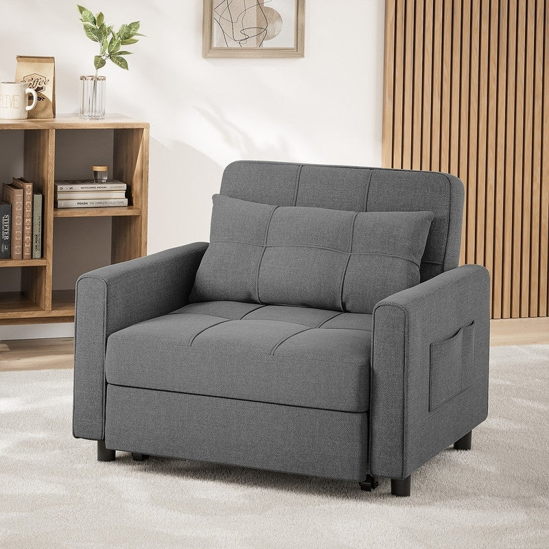 Divano letto trasformabile 3-in-1, divano letto estraibile, letto pieghevole convertibile per soggiorno