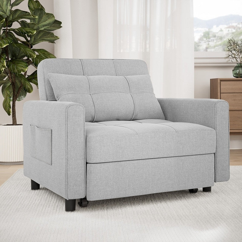 Divano letto trasformabile 3-in-1, divano letto estraibile, letto pieghevole convertibile per soggiorno