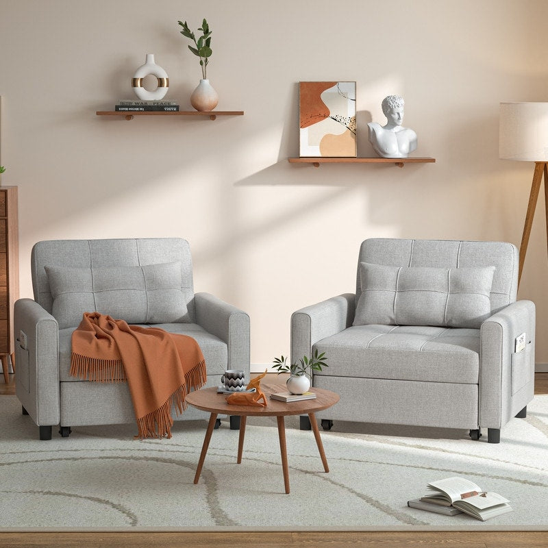 Divano letto trasformabile 3-in-1, divano letto estraibile, letto pieghevole convertibile per soggiorno