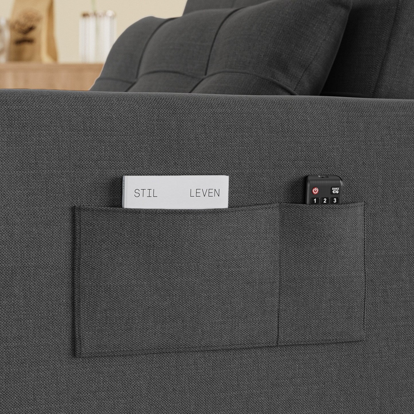 Divano letto estraibile 3 in 1, poltrona letto, divano letto imbottito regolabile e pieghevole.