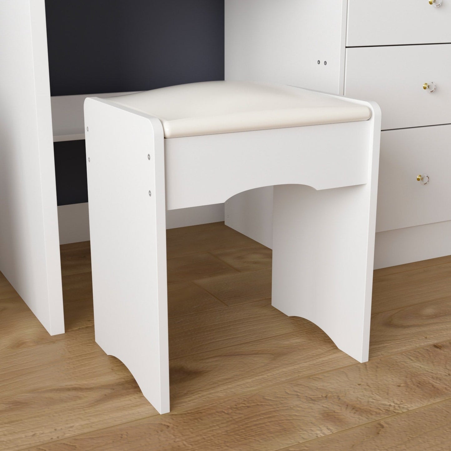 Set da trucco con specchio e sgabello, 39,4'' di larghezza, per cameretta