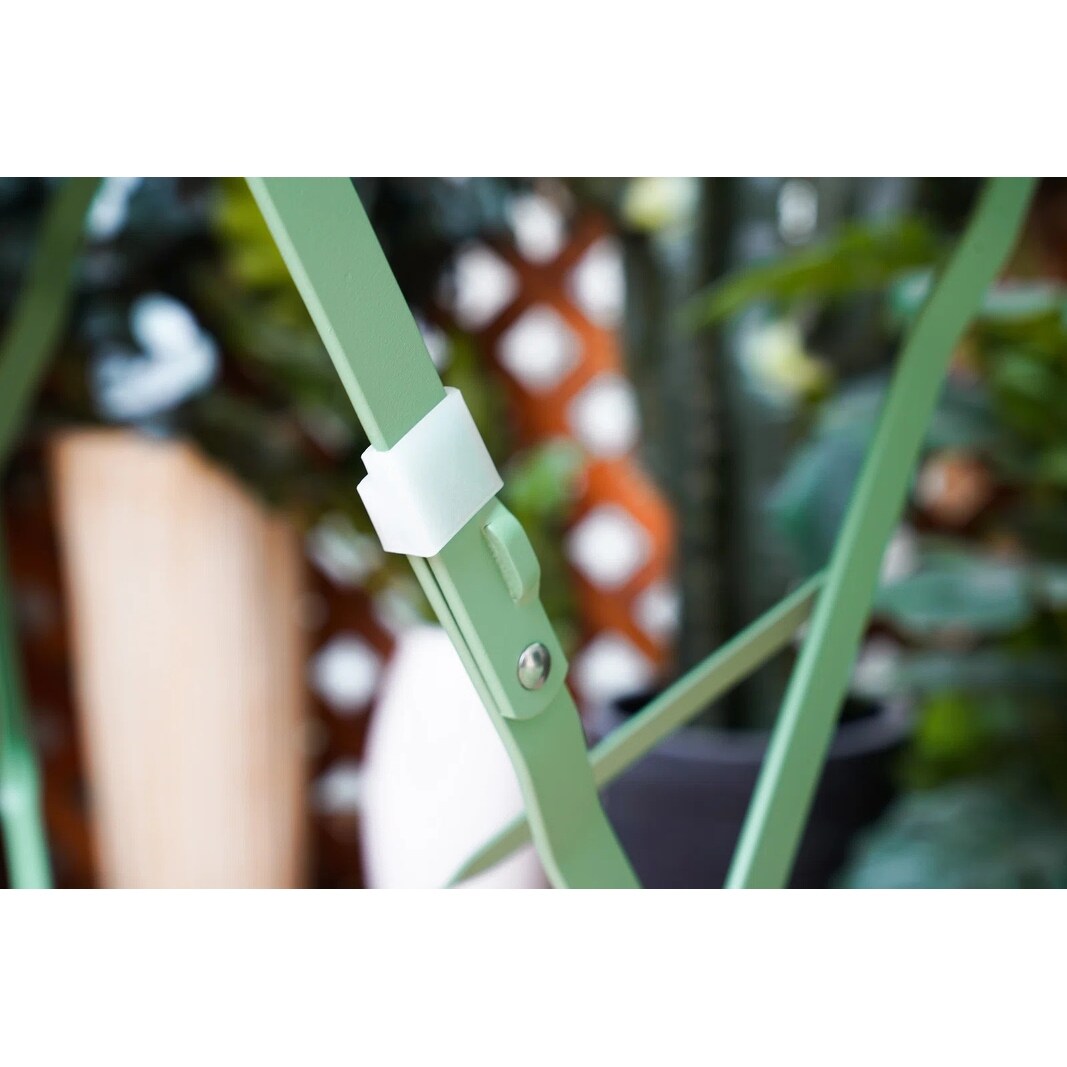 Set da bistrot pieghevole in metallo da 3 pezzi, set da conversazione per esterni/interni resistente alle intemperie, ideale per patio, cortile, giardino.