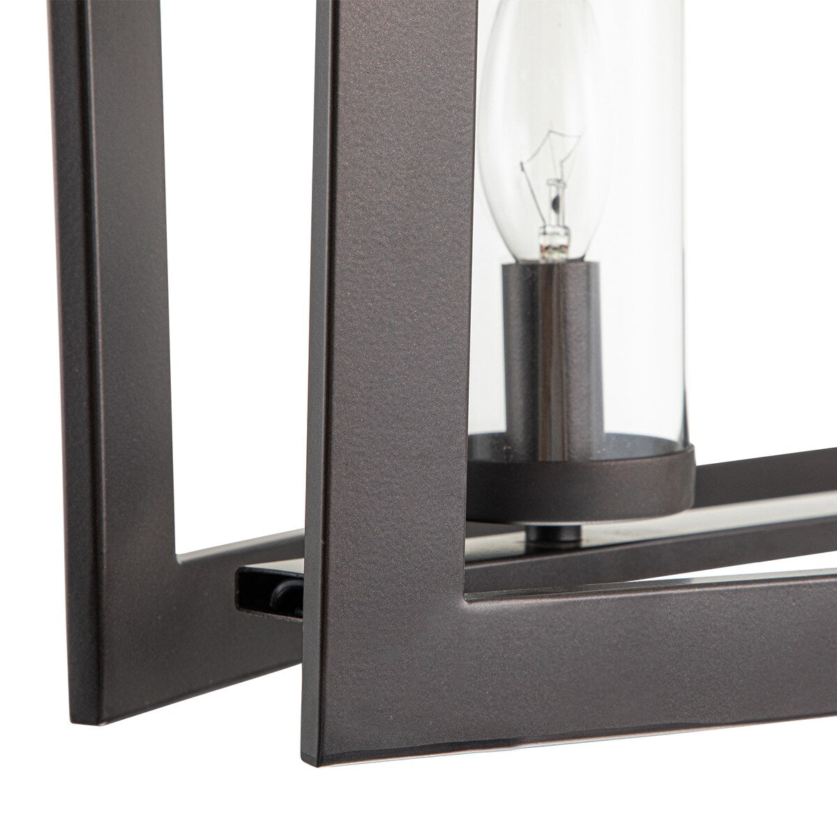 Lampada a sospensione rettangolare vintage in vetro, stile industriale moderno di metà secolo, con 5 luci, ideale per isole cucina.