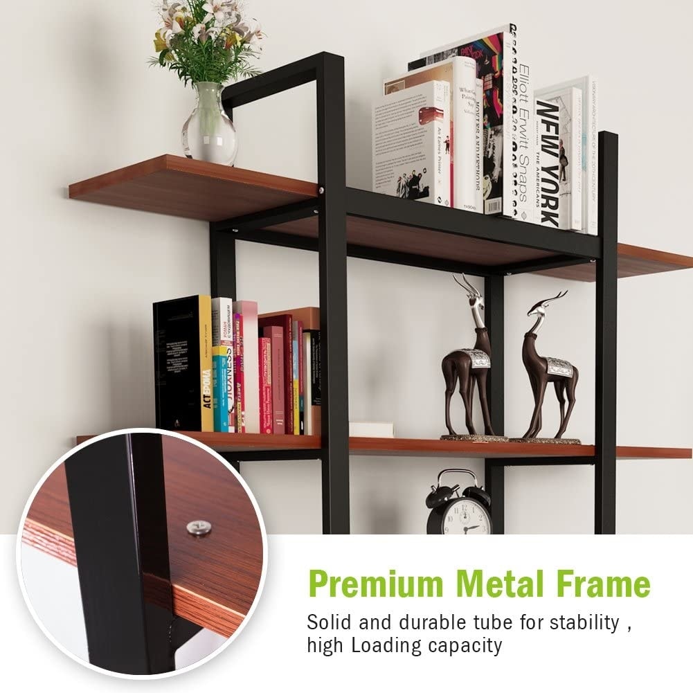 Scaffale a 5 ripiani, libreria in stile industriale vintage