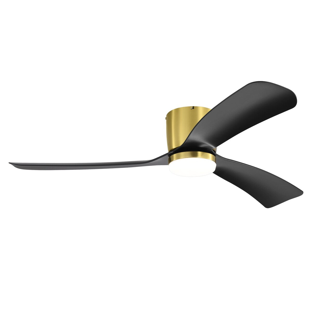 Ventilatore da soffitto a LED a soffitto a scomparsa da 52 pollici, nero/bianco, con luci e telecomando (3 pale)