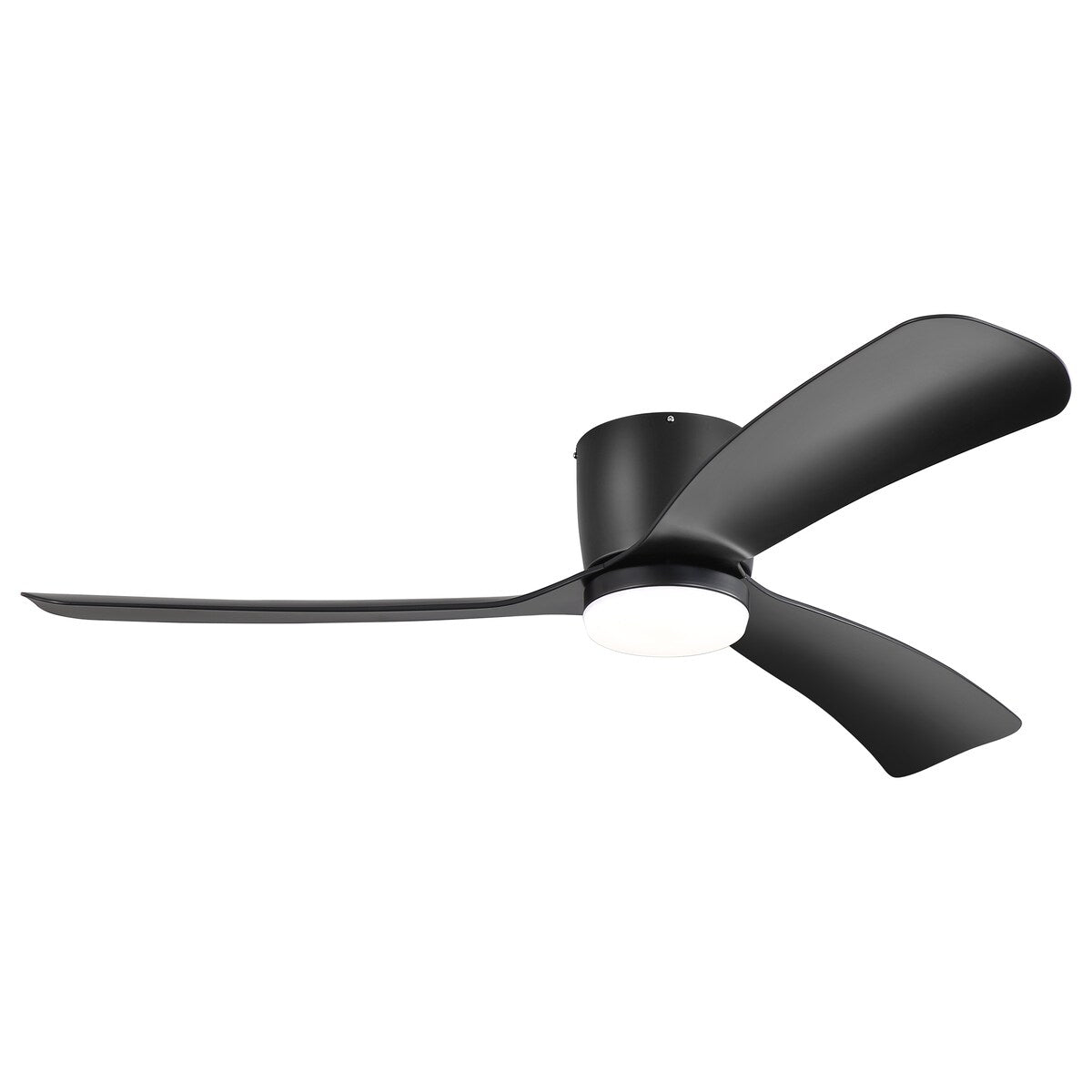 Ventilatore da soffitto a LED a soffitto a scomparsa da 52 pollici, nero/bianco, con luci e telecomando (3 pale)