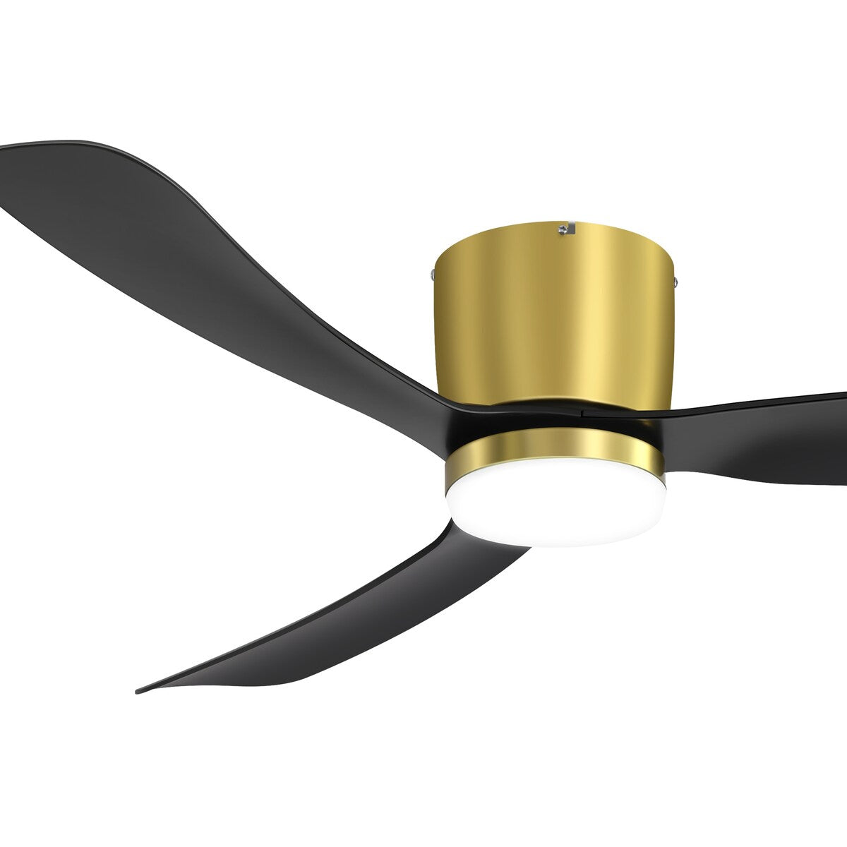 Ventilatore da soffitto a LED a soffitto a scomparsa da 52 pollici, nero/bianco, con luci e telecomando (3 pale)