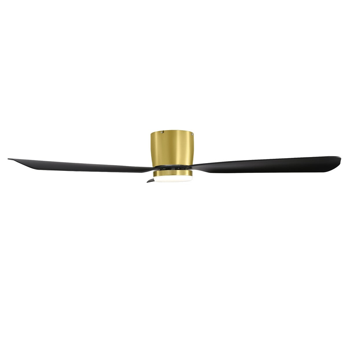 Ventilatore da soffitto a LED a soffitto a scomparsa da 52 pollici, nero/bianco, con luci e telecomando (3 pale)