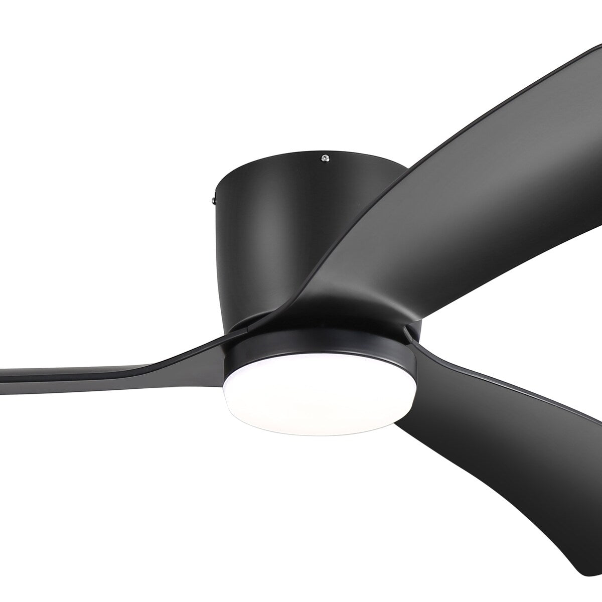 Ventilatore da soffitto a LED a soffitto a scomparsa da 52 pollici, nero/bianco, con luci e telecomando (3 pale)