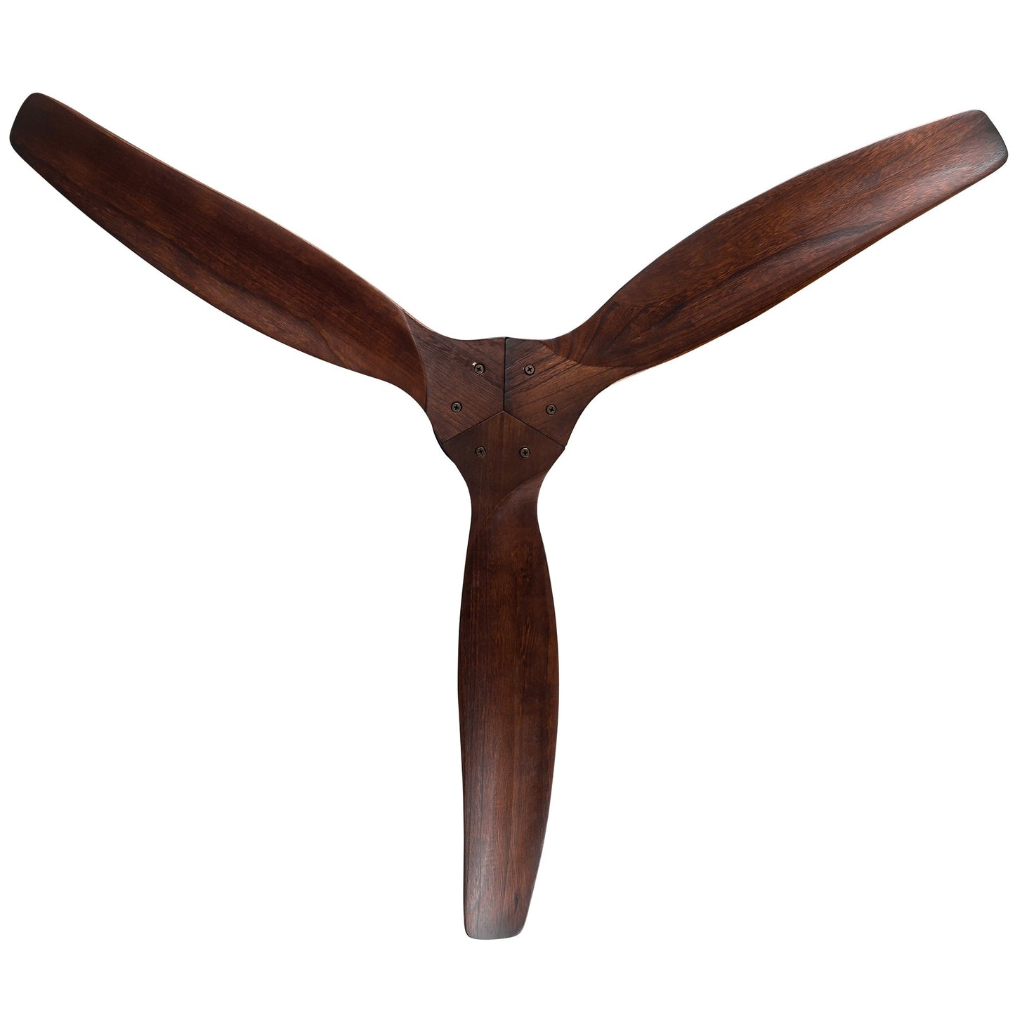 Ventilatore da soffitto moderno da 52 pollici in legno massello/ABS con telecomando (senza luce), 6 velocità, flusso d'aria reversibile.