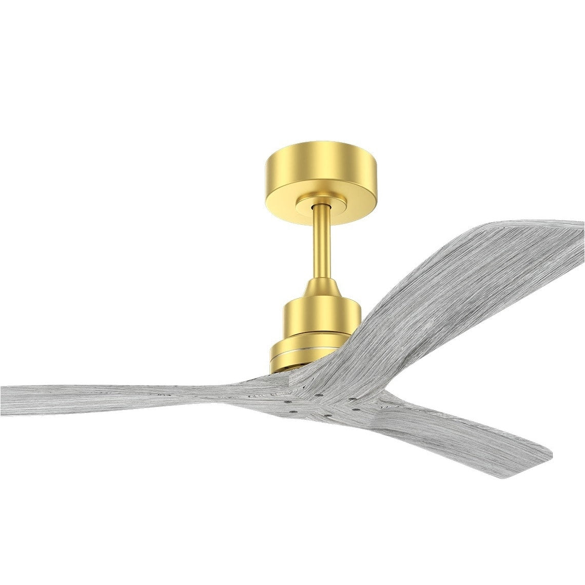 Ventilatore da soffitto moderno da 52 pollici in legno massello/ABS con telecomando (senza luce), 6 velocità, flusso d'aria reversibile.