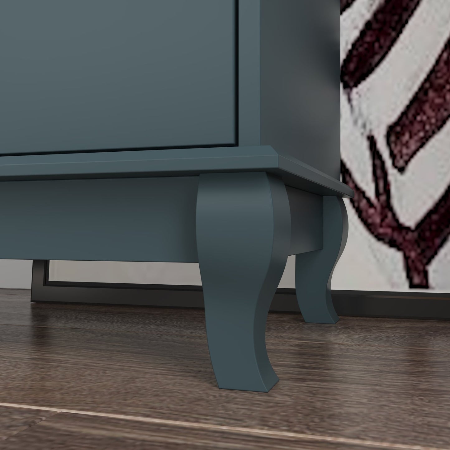 Comò da camera da letto doppia larga 55,1 pollici con cassetti portaoggetti