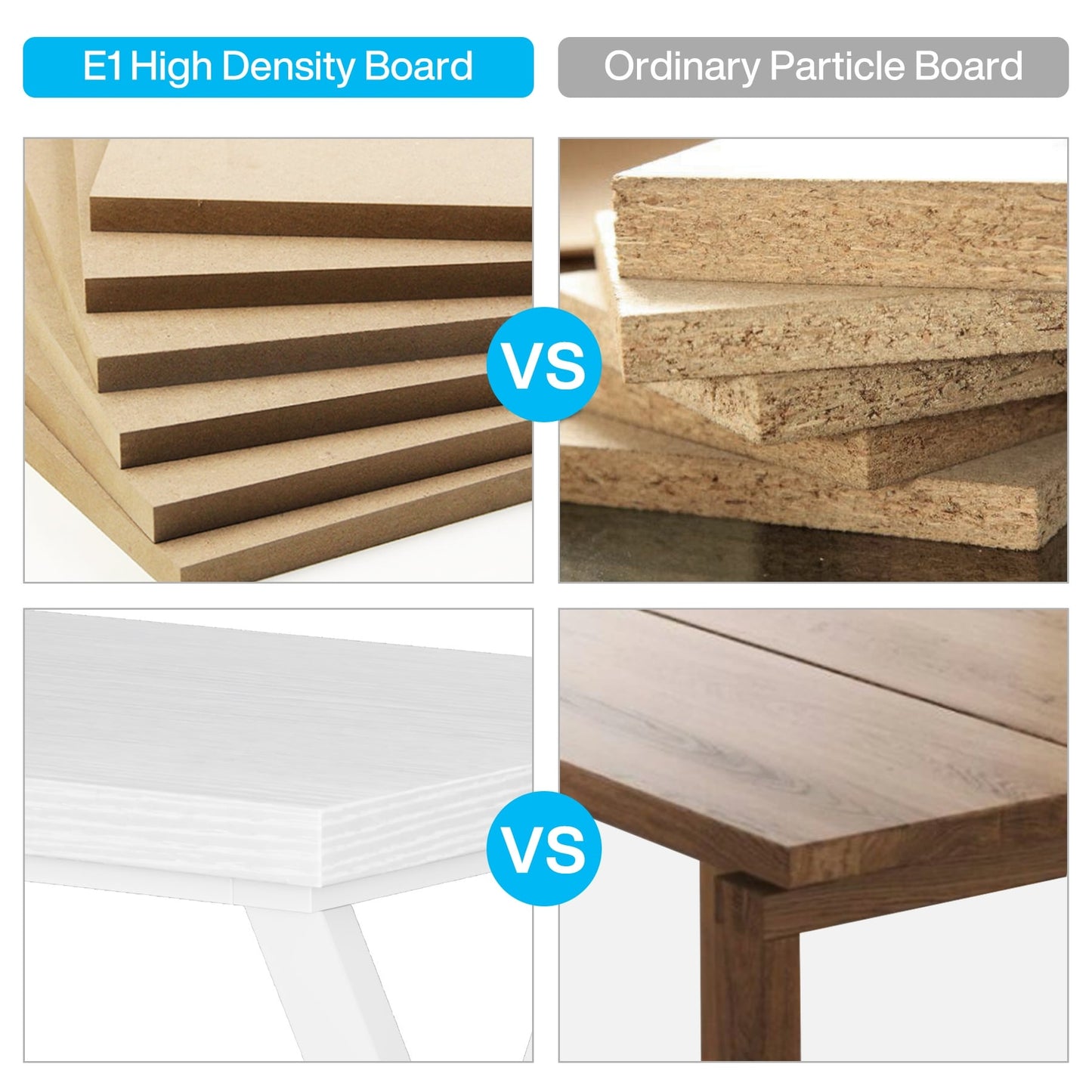 Scrivania per computer robusta, scrivania da ufficio, 55"