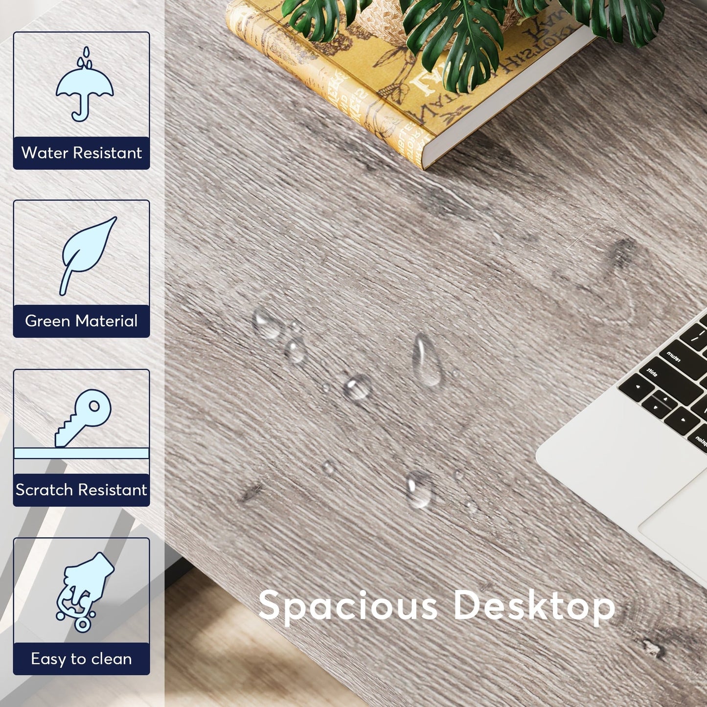 Scrivania per computer robusta, scrivania da ufficio, 55"