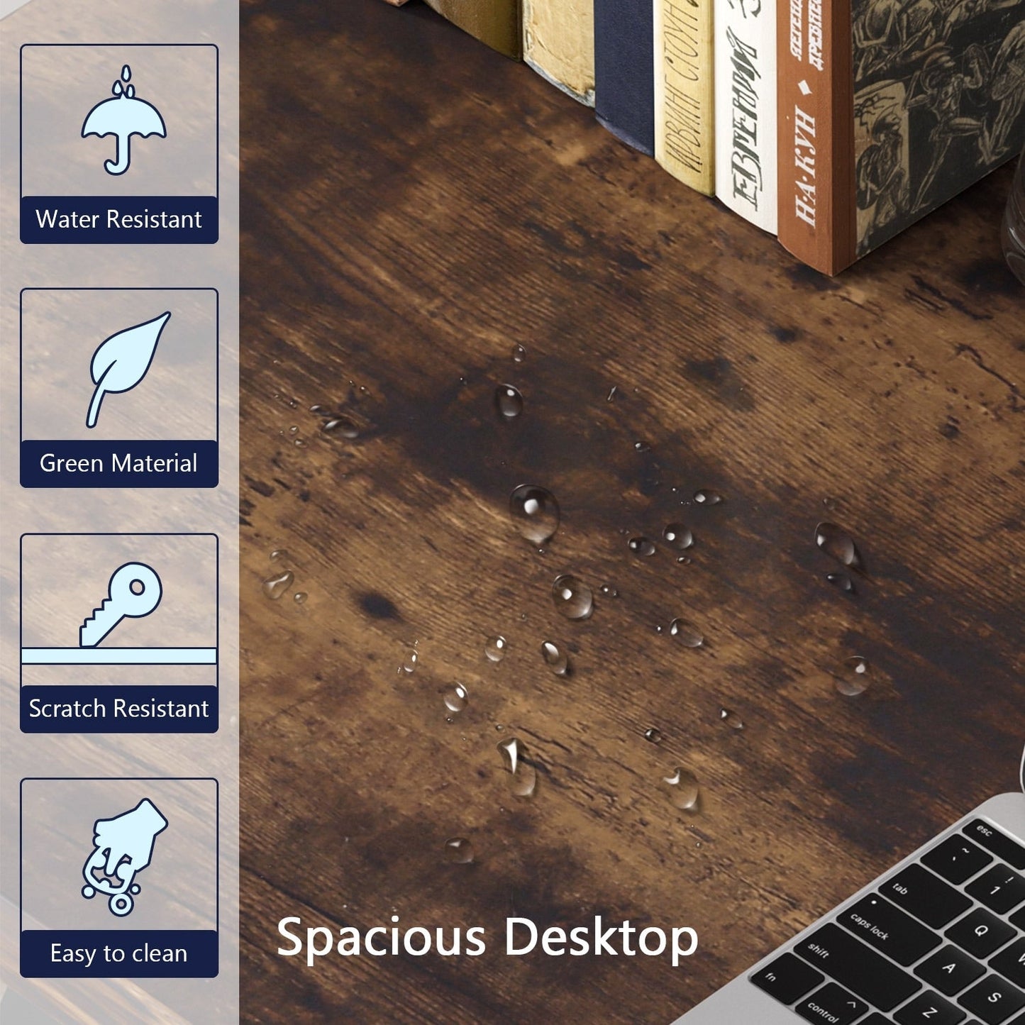 Scrivania per computer robusta, scrivania da ufficio, 55"