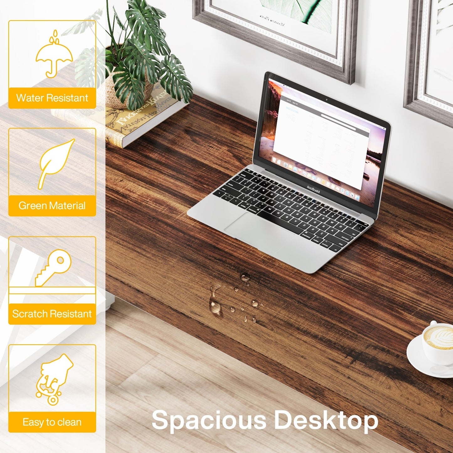 Scrivania per computer robusta, scrivania da ufficio, 55"