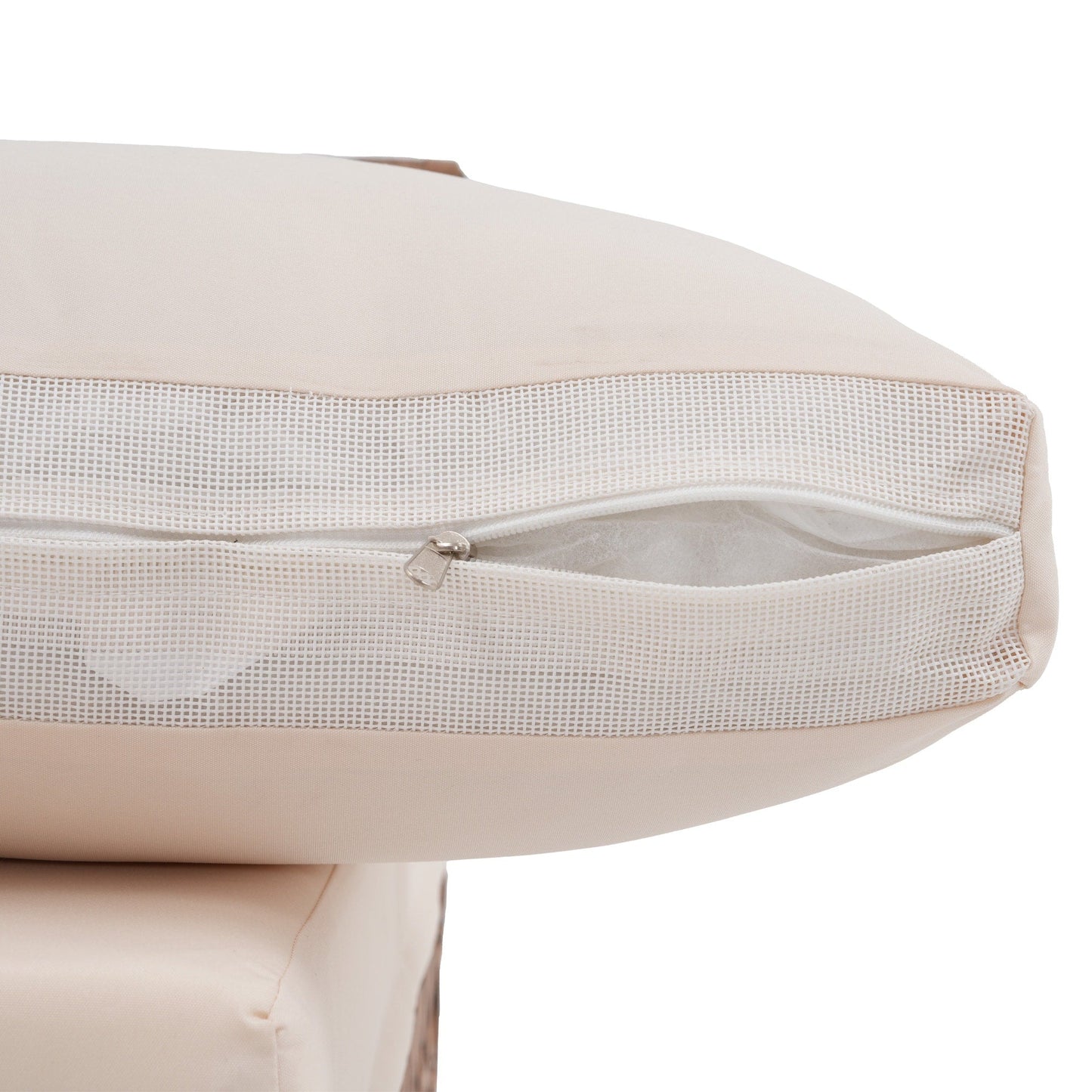 Gruppo di sedute componibili da esterno per 6 persone con cuscini